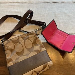 Coach crossbody purse with wallet.